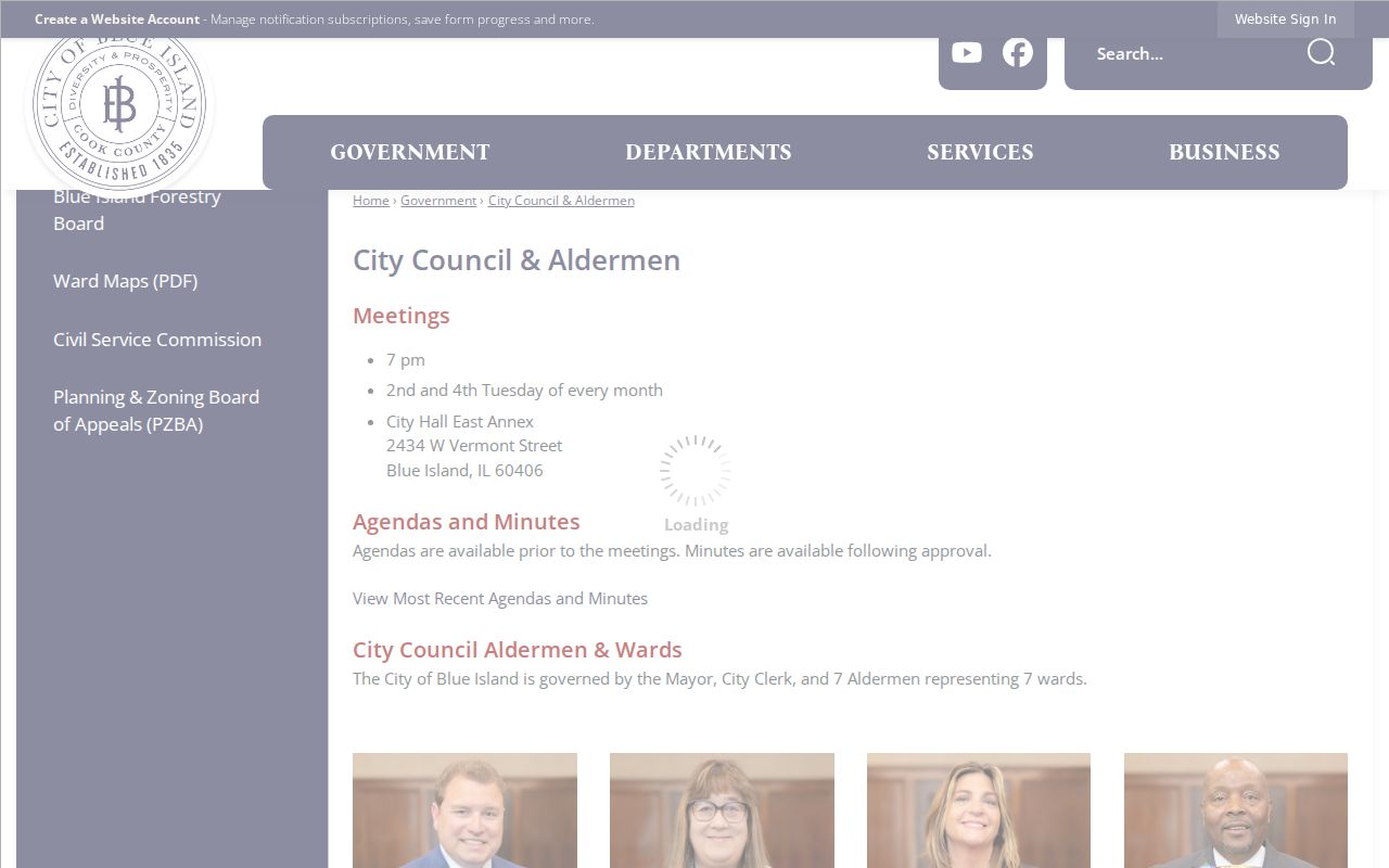 Blue Island aldermen and ward information for block-level civic contacts